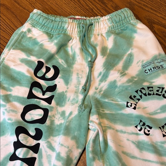 CHNGE Organic Cotton Tie Dye Love More Be Kind Always Sweat Pants Joggers - Picture 3 of 9